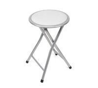 THE SECRET HOME - Taburete Plegable de Metal - Pack 1 y 2 - Acolchado - Ideal Cocina White - 1 pc.