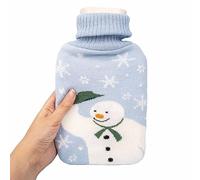 The Snowman - Botella de agua caliente con funda suave al tacto. Capacidad de 500 ml. Botella de agua caliente de Navidad. Producto oficial de The Snowman, M