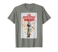 The Suicide Squad Polkadot Man Poster Camiseta, Hombre, Verde Militar Jaspeado, L