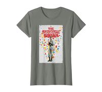 The Suicide Squad Polkadot Man Poster Camiseta, Mujer, Verde Militar Jaspeado, XXL