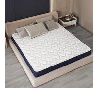 The White Stone Colchón 130 x 190 de Waterfoam Hipoalergénico | Altura 10 cm | Relleno de Guata y Revestimiento de Tejido 3D Transpirable, Antiácaros y Antihongos | Fabricado en Italia