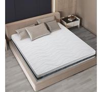 The White Stone Colchón 130 x 190 de Waterfoam Hipoalergénico | Altura 20 cm | Relleno de Guata y Revestimiento de Tejido 3D Transpirable, Antiácaros y Antihongos | Fabricado en Italia