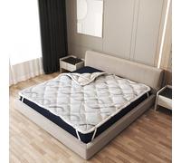 The White Stone Sobrecolchón 170 x 190 cm | Corrector de Colchón con Propiedades Ergonómicas | Relleno de Fibra Guata Soft | Altura 5 cm | Tejido Transpirable, Hipoalergénico y Antiácaros