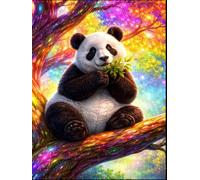 The Wild Collection: Panda Bear Aesthetic Notebook: 120-Page Lined Composition Journal with Inspiring Quotes, Large 8.25 x 11, Psychedelic Radiant Blossom Tree Edition