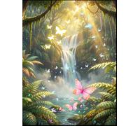 The Wild Collection: Rainforest Waterfall Aesthetic Notebook: 120-Page Lined Composition Journal with Inspiring Nature Quotes, Large 8.25 x 11, Cosmic Sunlight Sanctuary Edition