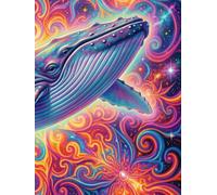 The Wild Collection: The Ocean Song Whale Notebook: 120-Page Lined Composition Journal with Sea Quotes, Large 8.25 x 11, Psychedelic Marine Reef Edition