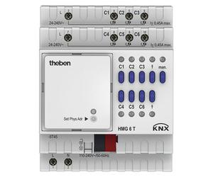 THEB KNX - Actuador de calefacción HMG 6 T KNX, unidad básica de 6 canales