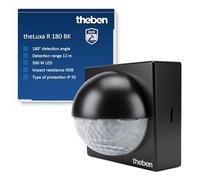 Theben Interruptor de movimiento theLuxa R180 1010201 Sensor PIR negro (completo)