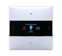 Theben 4969238 iON 108 KNX controlador de estancia Secure | regulador de temperatura, pantalla LC, 20 funciones, Bluetooth/IONplay App, KNX Data Secure, iconos, escenas/control de color
