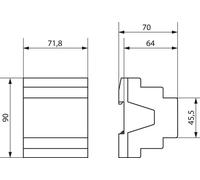 THEBEN AG, actuador KNX para persianas, modelo THEB KNX Jalousieaktor 4- JME 4 T KNX, dispositivo de expansión
