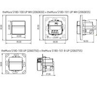 THEBEN AG, sensor de presencia S180-101 UP, color blanco