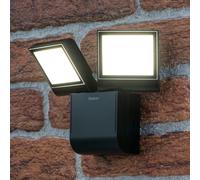 Theben Aplique LED para exterior theLeda S17-100L, negro, 2 luces