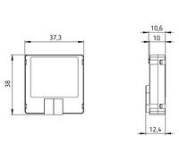 Theben LUXORliving T4.1, interfaz de 4 pulsadores, entrada binaria, montaje empotrado, código de producto: 4800405