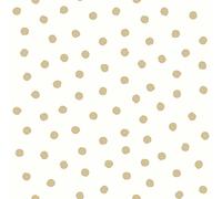Thedecofactory RMK3524WP - Papel pintado reutilizable (500 x 53 x 0,1 cm), diseño de puntos dorados, vinilo, multicolor