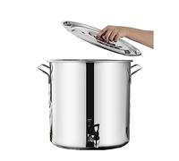 THEGA Olla para Sopa - Stock Olla - Olla De Cocina, Olla con Tapa Acero Inoxidable Olla De Sopa Fondo Compuesto 5-90L Cubo De Vino, Espesar Lata De Leche con Grifo (Size : 20 * 20cm(5L))