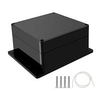 Therlan Caja de distribución exterior resistente al agua, 7 tamaños a elegir, caja de distribución IP65, caja de conexiones, caja de conexión, caja de derivación, impermeable, negro (16x16x9 cm)