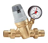CALEFFI 535051 Regulador de presión con cartucho reemplazable, manómetro e indicador de ajuste 3/4"