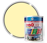 Thermilate InsOpaint Ultra - Pintura aislante avanzada de ahorro de energía para mantener la habitación caliente, 1 litro, pintura acrílica resistente para pared o techo (amarillo claro)