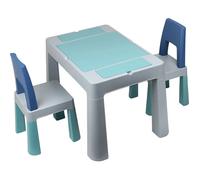 Thermobaby Mesa de actividades multifuncional Multiplay con 2 sillas - Gris/Azul