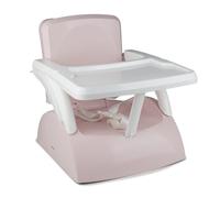 THERMOBABY YEEHOP - Elevador de silla infantil 2 en 1 - 18 meses - Arnés de seguridad de 3 puntos - Tableta extraíble - Rosa polvoreado