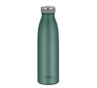 THERMOcafé by THERMOS TC Bottle Moss Green mat 0,50 l, termo de acero inoxidable resistente al carbono, 12 h caliente 24 h frío, a prueba de fugas, para escuela, viajes y oficina