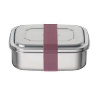 THERMOcafé by THERMOS TC SANDWICH BOX Rose Gold 0,80l Fiambrera de acero inoxidable con cinta textil, pan de pausa para la universidad, la escuela y la oficina, apto para lavavajillas y sin BPA