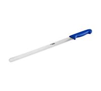 Thermohauser Cuchillo de repostería (acero inoxidable, filo ondulado unilateral, mango de plástico azul, hoja de 36 cm)
