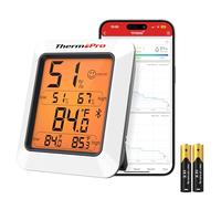 ThermoPro TempPro TP350 Termómetro higrómetro de 80 m Bluetooth, termómetro interior, temperatura y humedad con aplicación, exportación de datos para interior, oficina, bodega, invernadero