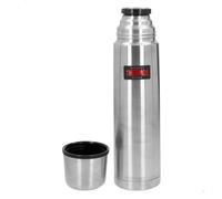 Thermos botella térmica acero inoxidable 1 litro plata 8 cm
