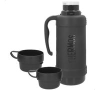 THERMOS Botella térmica, Gris, 1,8L, 18x12x38 cm, Incluye 2 Tazas, Asa ergonómica, Aislamiento Doble Pared, Rendimiento térmico 12 Horas Calor, 24 Horas frío, Botellas Termo (63211)
