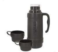 Thermos Botella térmica 63210 Gris 1 L - 2 tazas, asa ergonómica, doble pared, 12h/24h