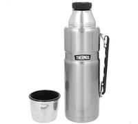 Thermos Botella térmica, Plata, 1,2 litros, 13x9x32 cm, Acero Inoxidable, Calor y frío 24 Horas, Tapa de Rosca con Vaso, Aislamiento Doble Pared, Botellas Termo (63234)