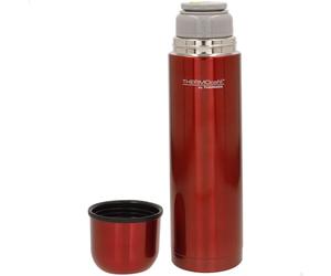 THERMOS Botella térmica, Rojo, 1L, Acero Inoxidable, 7x7x31 cm, Tapa de Rosca, Incluye Vaso, Aislamiento al vacío, Sistema de Apertura y Cierre, Botellas Termo (63216)