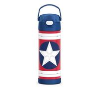 THERMOS FUNTAINER Botella de acero inoxidable aislada al vacío de 473 ml con tapa de boquilla ancha, Capitán América: Brave New World Movie
