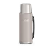 THERMOS ICON Botella Térmica 1,20 L, Beige/Sandstone Mate, Con Vaso y Asa, 24 H Caliente/Frío, Apto Para Lavavajillas, Hermético, Libre de BPA