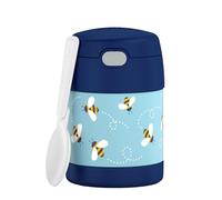 Thermos Kids Funtainer Food JAR 0,30 l, bees, termo recipiente para comida con cuchara para niños, 5 h caliente/7 h frío, absolutamente hermético para sopa, cereales, pausa