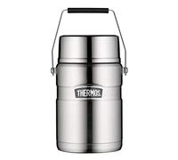 Thermos STAINLESS King Food JAR - Termo de acero inoxidable con inserciones y asa, 1,2 l, acero inoxidable, 12 horas de calor/24 h frío, para pasta, sopa, cereales, recipiente térmico para alimentos,