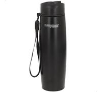 THERMOS Termo Acero Inoxidable, Negro, 500 ml, Medidas 8x7x25 cm, Base Antideslizante, Correa de Transporte, Vasos térmicos para café, Botella térmica (63219)