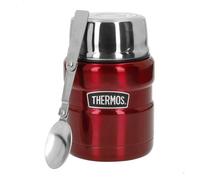 Thermos termo comida 470 ml acero inoxidable rojo con cuchara plegable