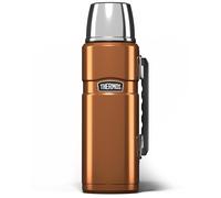 Thermos - Termo de viaje de cobre inoxidable King (1,2 L) - Termo de té y café aislado a prueba de fugas para bebidas calientes y frías, taza integrada, tapón giratorio, sin BPA, acero duradero