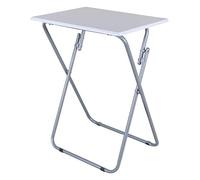 thesecrethome.es - Mesa Plegable Portátil de Madera - Mesita Multifuncional Rectangular - Mesa Auxiliar para Terraza, Balcón, Camping o Jardín 48 x 38 x 66 CM (White)