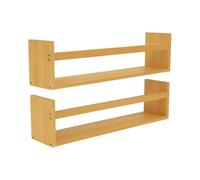 Thinia Home Pack 2 Estantes de Pared en Bambú Canoply 15x70x12cm Thinia Home