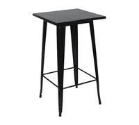 THINIA HOME Mesa Alta Industrial Cuadrada de Acero 60x60x105cm