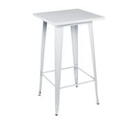Thinia Home Mesa Alta Industrial Cuadrada de Acero 60x60x105cm Thinia Home