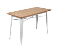 Thinia Home Mesa de Comedor Industrial Rectangular de Madera y Acero 120x60x76cm Thinia Home