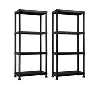 Thinia Home Pack 2 Estanterías de Resina con 4 Baldas 100kg 61x31x131cm Thinia Home