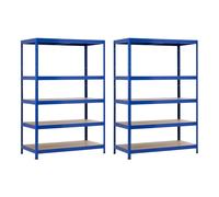 Thinia Home Pack 2 Estanterías Modulares Metálicas con 5 Baldas 1250kg 120x60x180cm Thinia Home