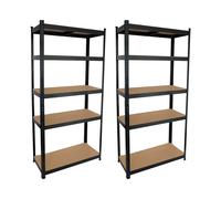 Thinia Home Pack 2 Estanterías Modulares Metálicas con 5 Baldas 875kg 90x40x180cm Thinia Home