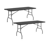 Thinia Home Pack 2 Mesas Plegables Rectangulares para Catering 180x74cm Thinia Home