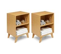 Thinia Home Pack 2 Muebles Modulares en Bambú con 2 Niveles Canoply 70x45x35cm Thinia Home